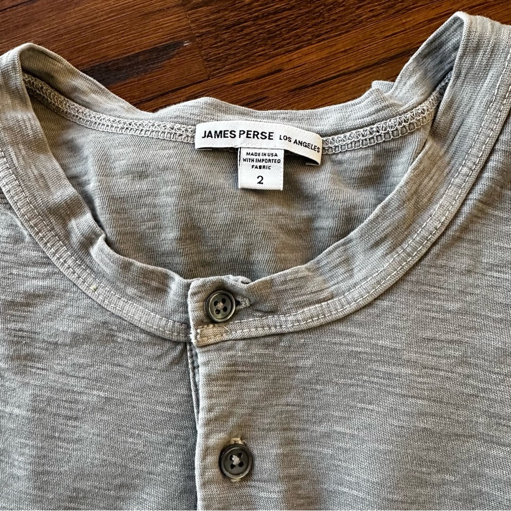 Bundle of James Perse & Marine Layer long sleeve Med Henleys - Picture 3 of 17